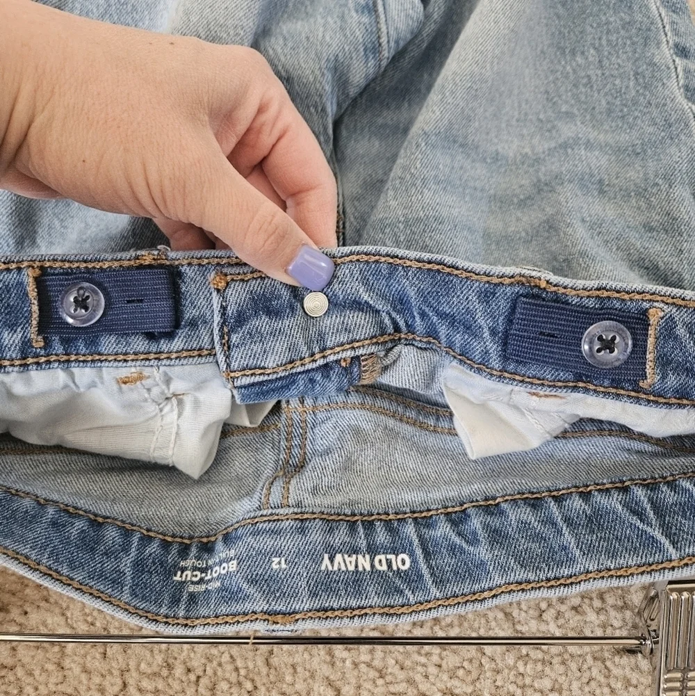 Youth Old Navy Midrise Bootcut Medium Wash 12